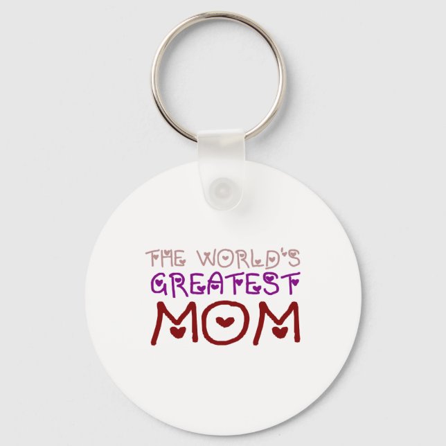 The World's Greatest Mom (Mother's Day & Birthday) Key Ring (Front)