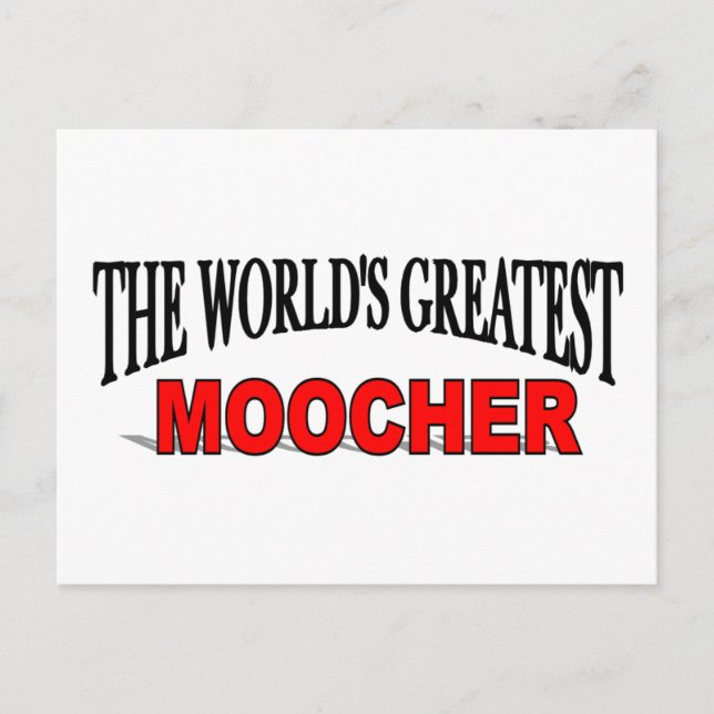 The World's Greatest Moocher Postcard (Front)
