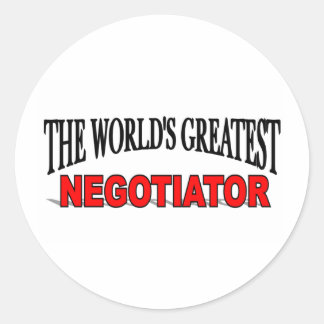 The World's Greatest Negotiator Classic Round Sticker