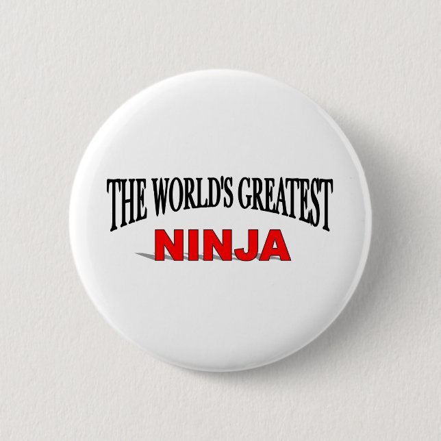 The World's Greatest Ninja 6 Cm Round Badge (Front)