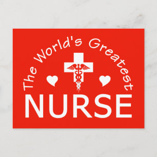 The World's Greatest Nurse postcard, customise Postcard
