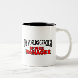 The World's Greatest Office Manager Two-Tone Coffee Mug