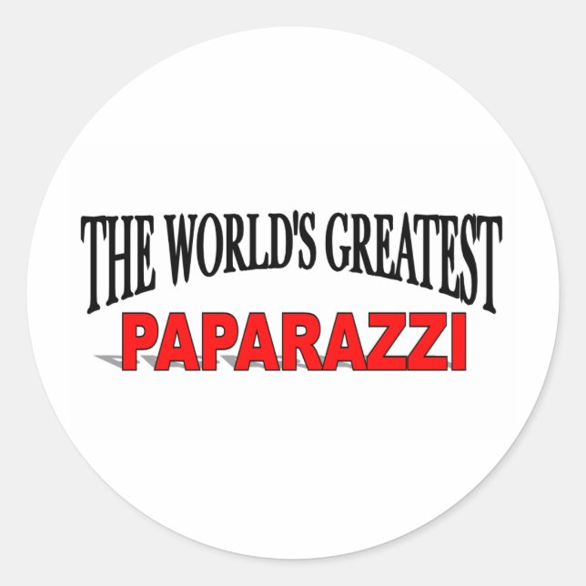 The World's Greatest Paparazzi Classic Round Sticker (Front)