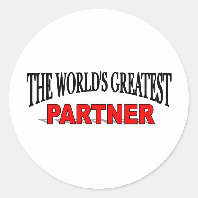 The World's Greatest Partner Classic Round Sticker (Front)