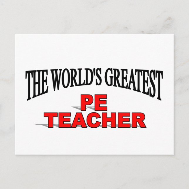 The World's Greatest PE Teacher Postcard (Front)
