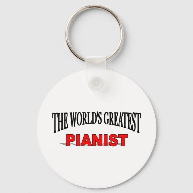 The World's Greatest Pianist Key Ring (Front)
