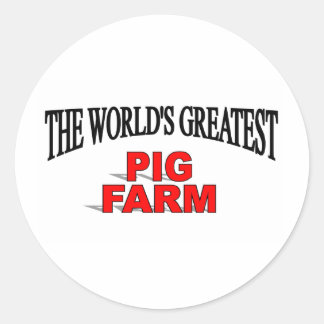 The World's Greatest Pig Farm Classic Round Sticker