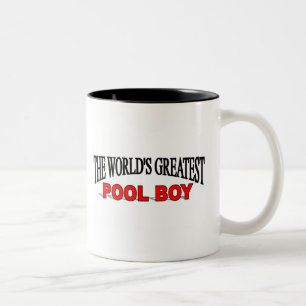The World's Greatest Pool Boy Two-Tone Coffee Mug
