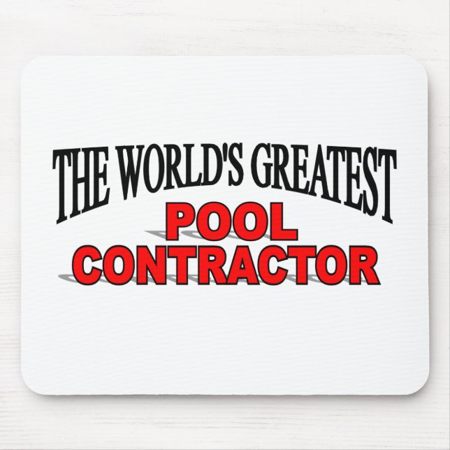 The World's Greatest Pool Contractor Mouse Mat (Front)