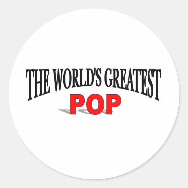 The World's Greatest Pop Classic Round Sticker (Front)