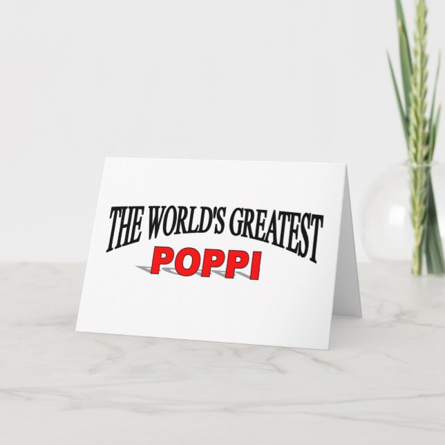 The World's Greatest Poppi Card (Front)