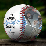 The World's Greatest Poppop 4 Photo Baseball<br><div class="desc">Celebrate Father's Day in a way that truly resembles your family bond with our Keepsake Grandfather Baseball. Personalise the baseball with your family photos, add the adorable tagline 'The World's Greatest Poppop', and your names. Complete with a blue heart - this makes for a perfect, heartfelt gift that Grandpa can...</div>