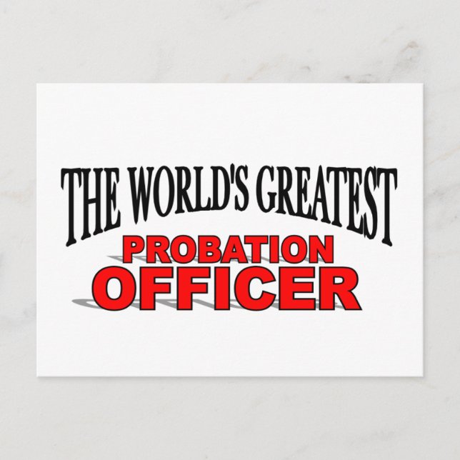 The World's Greatest Probation Officer Postcard (Front)