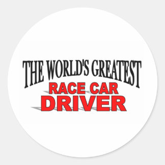 The World's Greatest Race Car Driver Classic Round Sticker