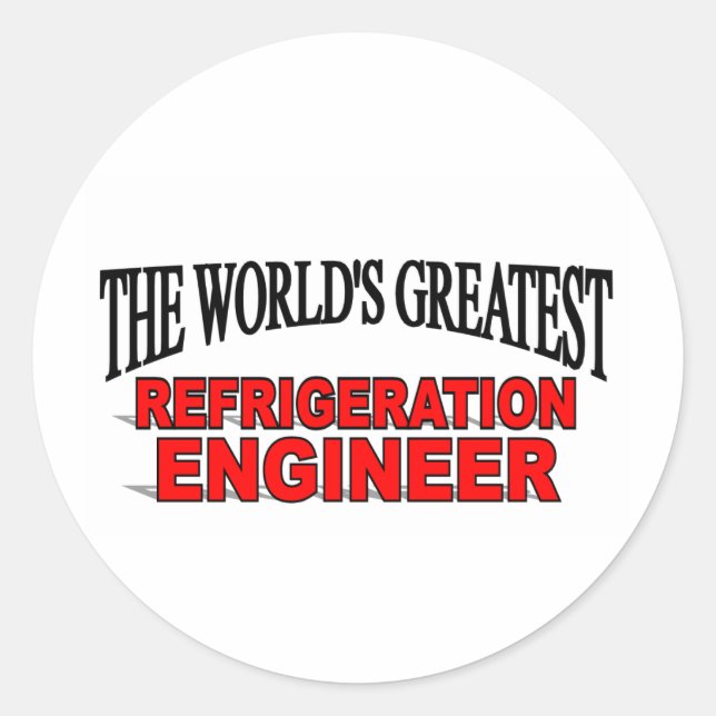The World's Greatest Refrigeration Engineer Classic Round Sticker (Front)