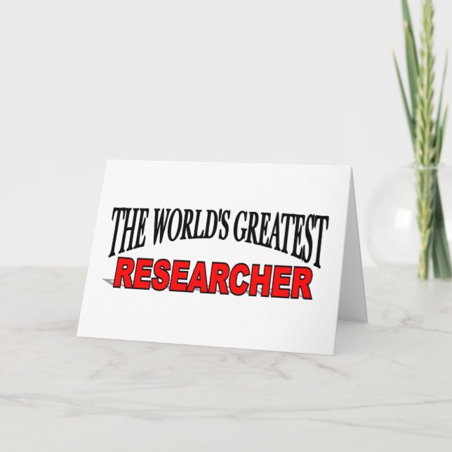 The World's Greatest Researcher Card (Front)