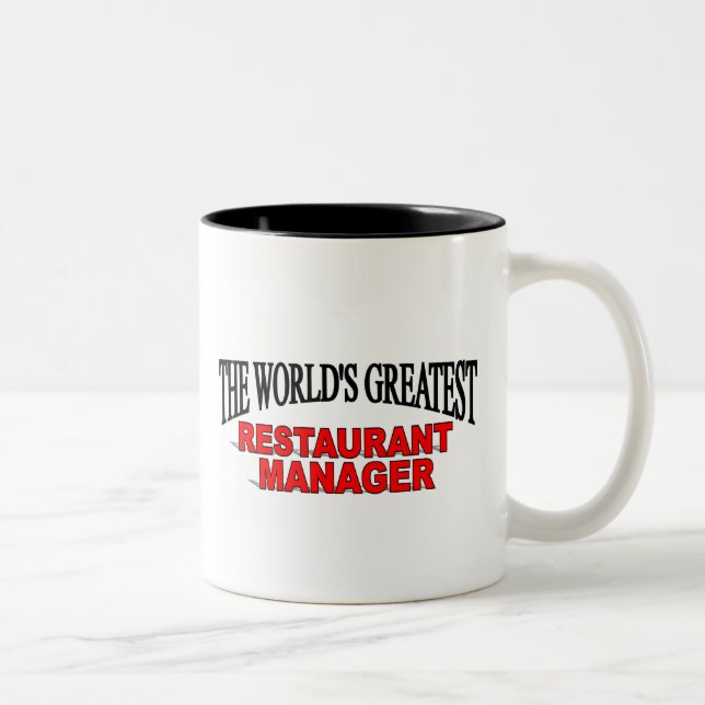 The World's Greatest Restaurant Manager Two-Tone Coffee Mug (Right)