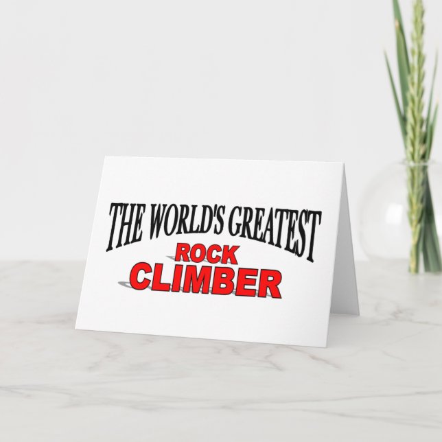 The World's Greatest Rock Climber Card (Front)