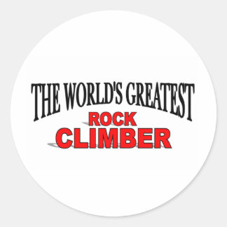 The World's Greatest Rock Climber Classic Round Sticker