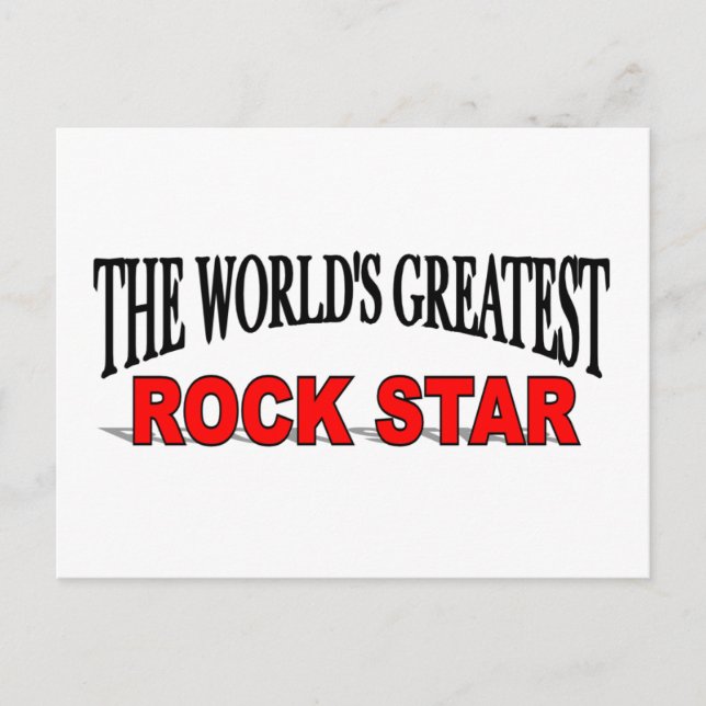 The World's Greatest Rock Star Postcard (Front)