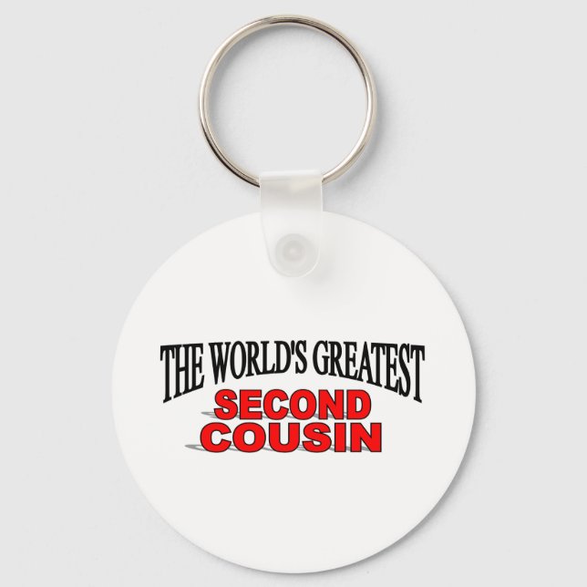 The World's Greatest Second Cousin Key Ring (Front)