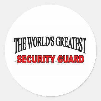The World's Greatest Security Guard Classic Round Sticker