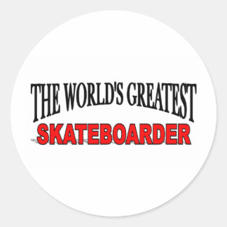 The World's Greatest Skateboarder Classic Round Sticker