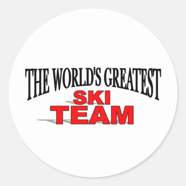 The World's Greatest Ski Team Classic Round Sticker (Front)