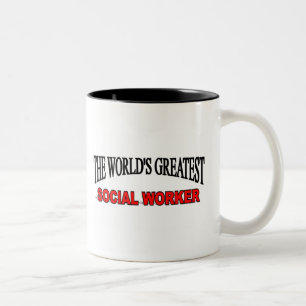 The World's Greatest Social Worker Two-Tone Coffee Mug
