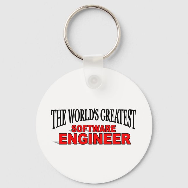 The World's Greatest Software Engineer Key Ring (Front)