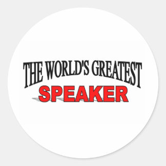 The World's Greatest Speaker Classic Round Sticker