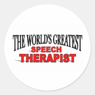 The World's Greatest Speech Therapist Classic Round Sticker