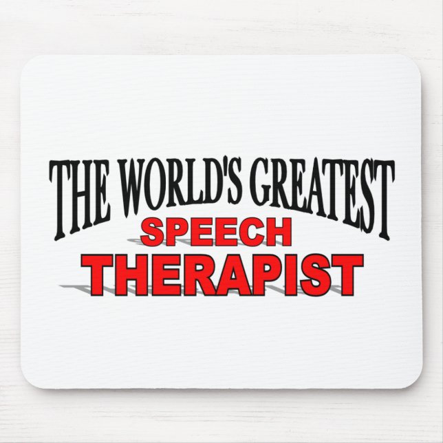 The World's Greatest Speech Therapist Mouse Mat (Front)