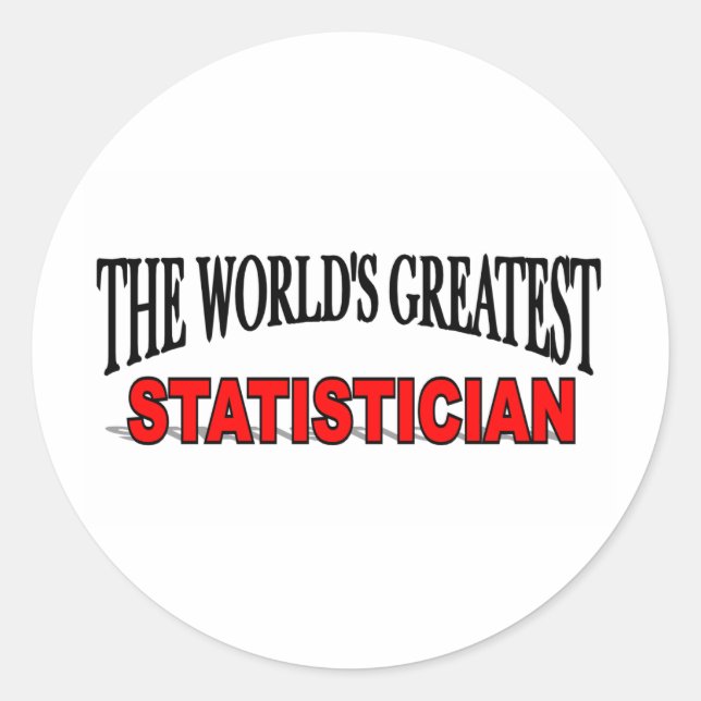 The World's Greatest Statistician Classic Round Sticker (Front)