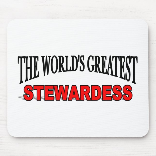 The World's Greatest Stewardess Mouse Mat (Front)