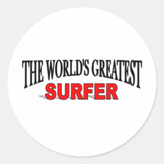 The World's Greatest Surfer Classic Round Sticker