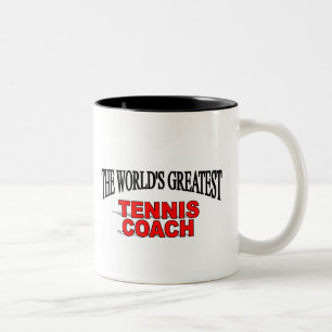 The World's Greatest Tennis Coach Two-Tone Coffee Mug