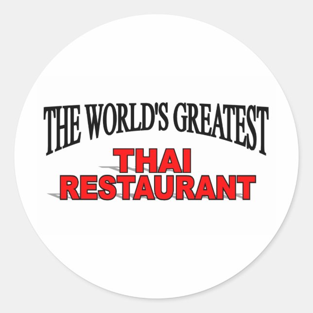 The World's Greatest Thai Restaurant Classic Round Sticker (Front)