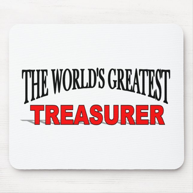 The World's Greatest Treasurer Mouse Mat (Front)