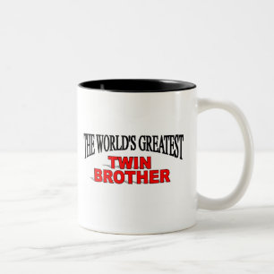 The World's Greatest Twin Brother Two-Tone Coffee Mug