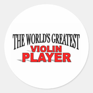 The World's Greatest Violin Player Classic Round Sticker
