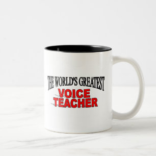 The World's Greatest Voice Teacher Two-Tone Coffee Mug