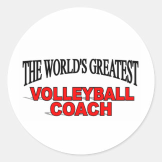 The World's Greatest Volleyball Coach Classic Round Sticker