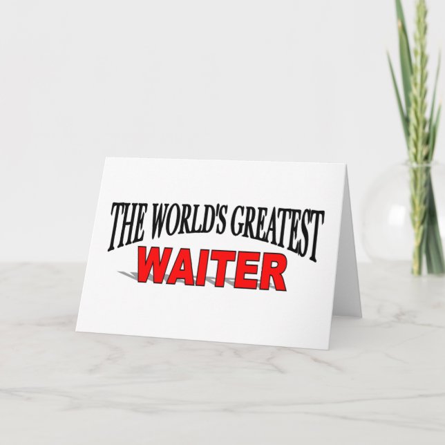 The World's Greatest Waiter Card (Front)