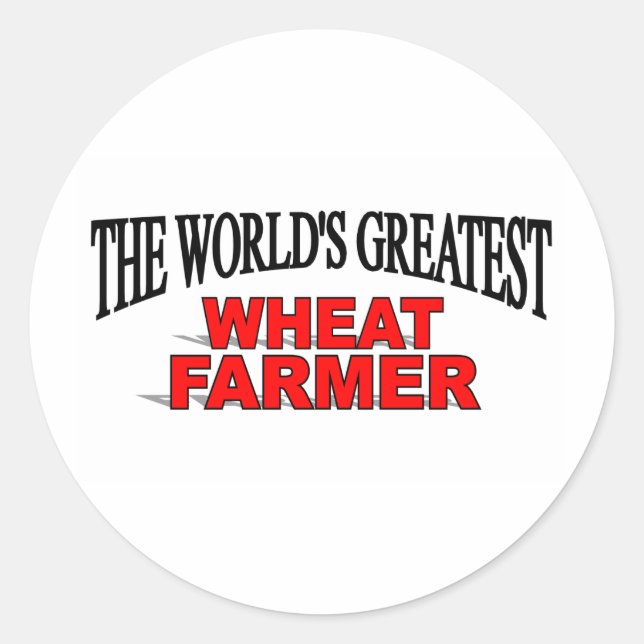 The World's Greatest Wheat Farmer Classic Round Sticker (Front)
