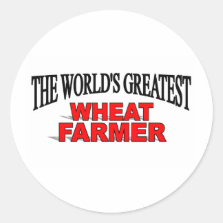 The World's Greatest Wheat Farmer Classic Round Sticker