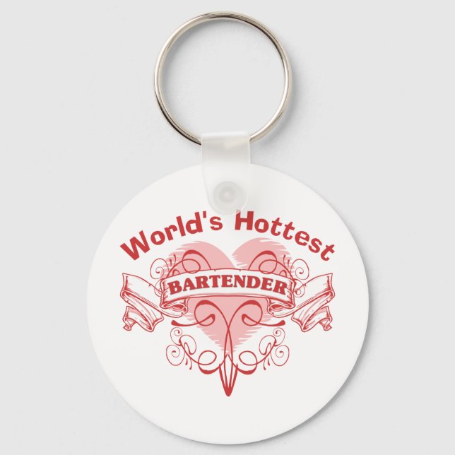 The World's Hottest Bartender Key Ring (Front)
