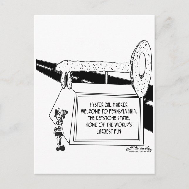 The World's Largest Pun Postcard (Front)