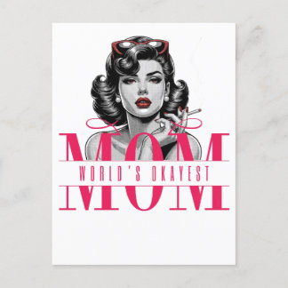 The world's mediocre mom - Retro Edition Postcard