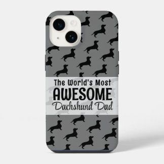 The Worlds Most Awesome Dachshund Dad Gift iPhone 14 Case